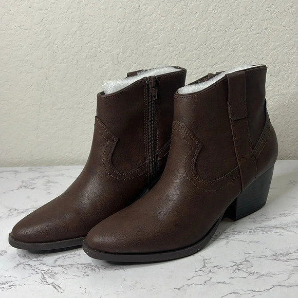 Style & Co Perriee Womens Faux Leather Pointed Toe Cowboy, Western Boots size 6 - Picture 9 of 9